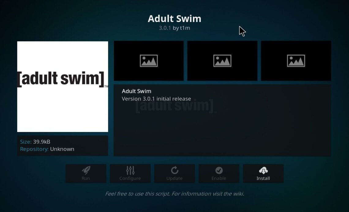 Install Adult Swim Kodi Addon